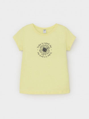 Футболка для девочки, артикул: КП 302763, цвет: желтый