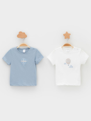 Футболка для новорожденных, артикул: К 302760-2уп, цвет: синий