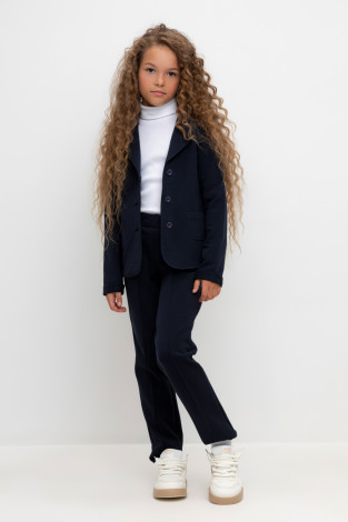 Брюки для девочки, артикул: К 400708, цвет: синий