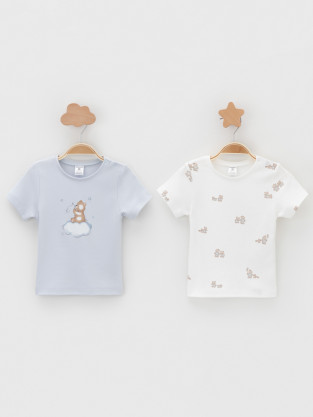 Футболка для новорожденных, артикул: К 301156-2уп, цвет: светло-серый5