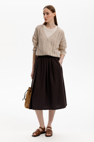 Юбки женские для мам, артикул: ЕВТ 7022, цвет: черный3