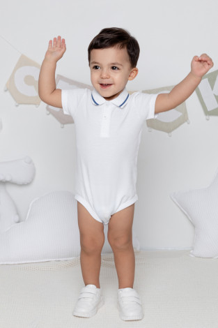Полукомбинезон для мальчика, артикул: КР 6464, цвет: белый