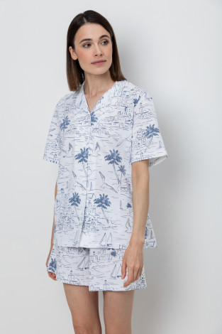 Шорты для дома для мам, артикул: Е 40045, цвет: белый