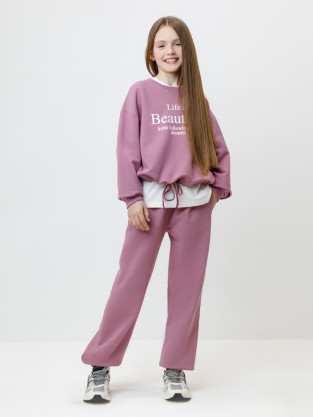 Брюки для девочки, артикул: КР 400851, цвет: бордовый
