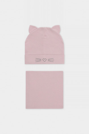 Шапка для девочки, артикул: К 8167, цвет: розовый