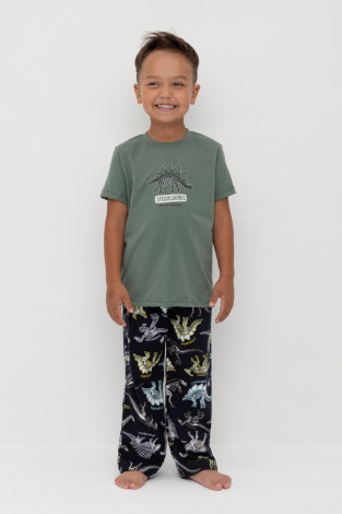 Пижама для мальчика, артикул: К 1599, цвет: зеленый