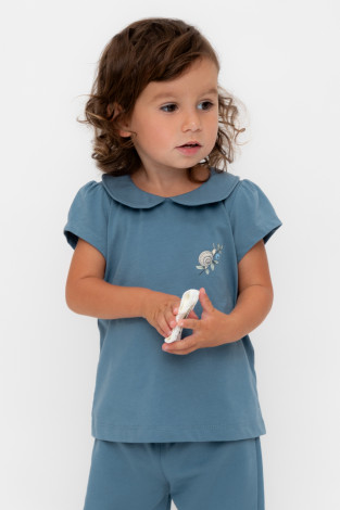 Футболка для девочки, артикул: КР 302735, цвет: синий