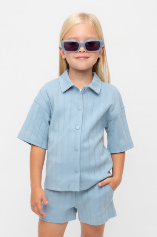 Рубашка для девочки, артикул: КР 302718-1, цвет: синий