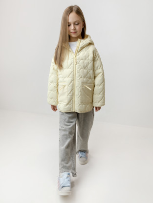 Куртка для девочки, артикул: ВК 32188/2 ГР, цвет: желтый