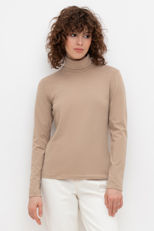 Водолазки женские для мам, артикул: ЕВТ 3026/24, цвет: бежевый