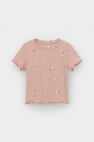 Футболка для девочки, артикул: КР 301996-1, цвет: розовый