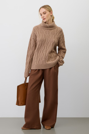 Джемперы женские для мам, артикул: ЕВ 30234/ш, цвет: бежевый