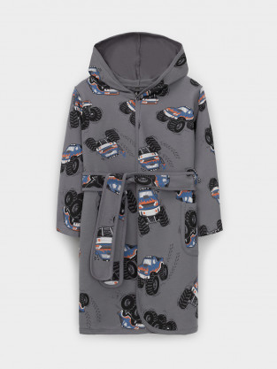 Халат для мальчика, артикул: К 5763, цвет: серый
