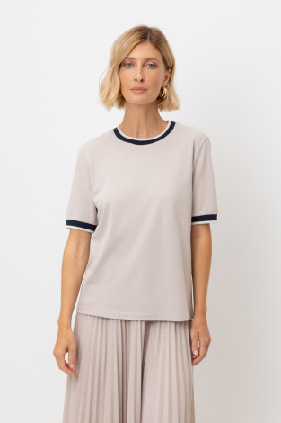 Футболки женские для мам, артикул: ЕВТ 3127, цвет: бежевый