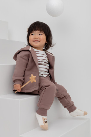 Брюки для девочки, артикул: КР 400598, цвет: коричневый