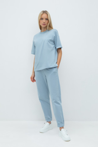 Брюки женские для мам, артикул: ЕВТ 4109, цвет: голубой