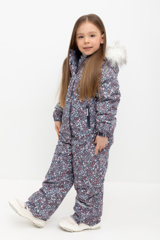 Комбинезоны утепленные для девочки, артикул: ВК 60098/н/7 ГР, цвет: синий