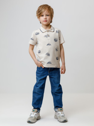 Футболка для мальчика, артикул: КР 302416, цвет: бежевый
