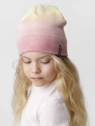 Шапка для девочки, артикул: КВ 20459, цвет: розовый