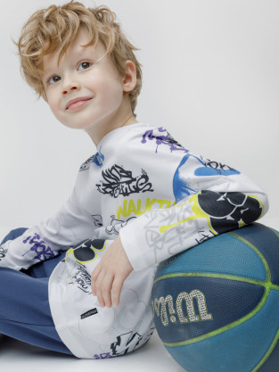 Лонгсливы для мальчика, артикул: КР 302273, цвет: белый