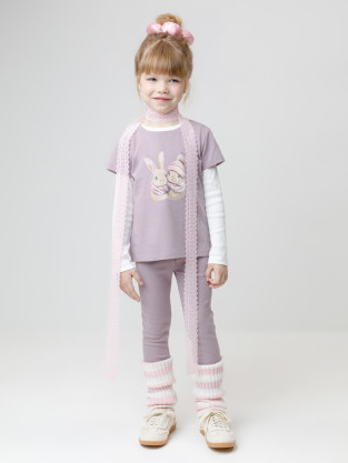 Лосины для девочки, артикул: КР 400085, цвет: розовый