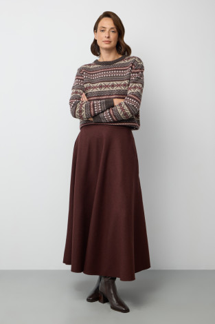 Джемперы женские для мам, артикул: ЕВ 30282/ш, цвет: коричневый