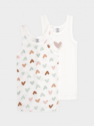 Майки для девочки, артикул: К 1181-2уп, цвет: сахар