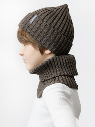 Комплект вязаный для мальчика, артикул: КВ 22021, цвет: коричневый