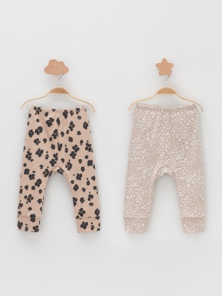 Брюки для новорожденных, артикул: К 4718-2уп, цвет: бежевый