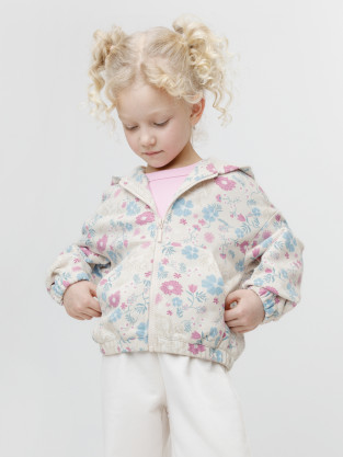 Толстовка для девочки, артикул: КР 302995, цвет: светло-бежевый