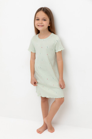 Ночная сорочка для девочки, артикул: К 1180, цвет: зеленый