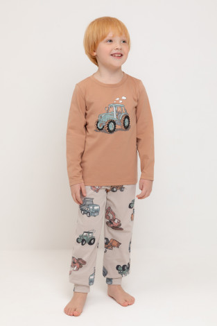 Пижама для мальчика, артикул: К 1606, цвет: коричневый