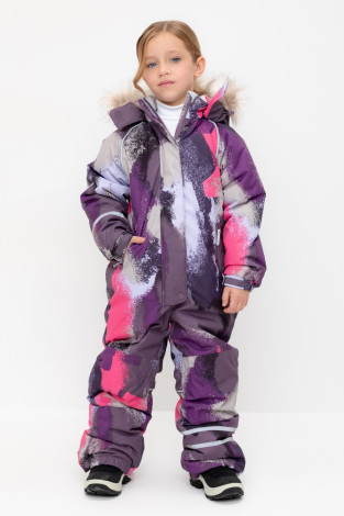 Комбинезоны утепленные для девочки, артикул: ВК 60097/н/3 ГР, цвет: бордовый