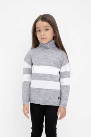 Джемпер для девочки, артикул: КВ 30134/ш, цвет: серый