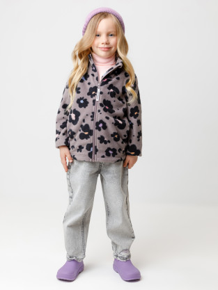 Куртка для девочки, артикул: ФЛ 34025-1/н/43 ГР, цвет: розовый