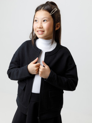 Жакет для девочки, артикул: К 302764, цвет: черный