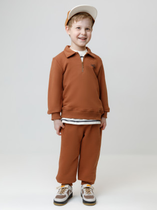 Брюки для мальчика, артикул: КР 400837, цвет: коричневый
