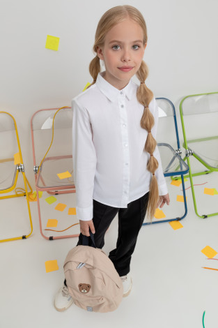 Блузка для девочки, артикул: ТК 39030, цвет: белый