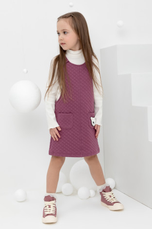 Сарафан для девочки, артикул: КР 5712, цвет: фиолетовый
