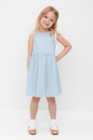 Платье для девочки, артикул: КР 5734, цвет: голубой