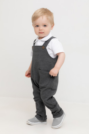 Полукомбинезон для мальчика, артикул: КР 6466, цвет: темно-серый