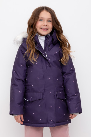 Куртка для девочки, артикул: ВК 38100/н/2 ГР, цвет: фиолетовый