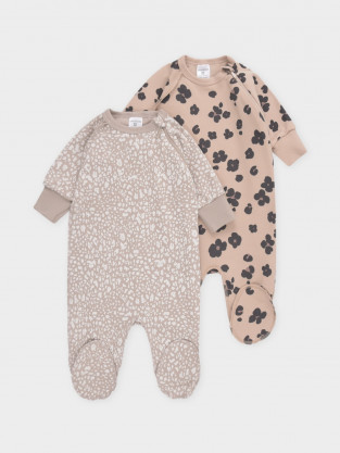 Комбинезон для новорожденных, артикул: К 6444-2уп, цвет: бежевый