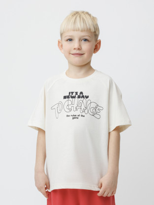 Футболка для мальчика, артикул: КР 303026, цвет: сахар