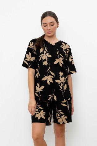 Шорты женские для мам, артикул: ЕВТ 4108, цвет: черный3