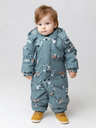 Комбинезоны утепленные для мальчика, артикул: ВК 60032/н/65 Ал, цвет: бирюзовый