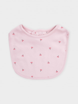 Нагрудник для новорожденных, артикул: К 8526, цвет: светло-розовый
