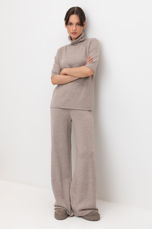 Брюки женские для мам, артикул: ЕВ 444/ш, цвет: бежевый