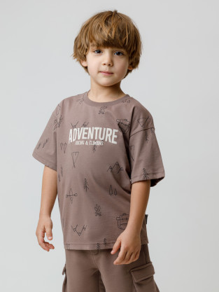 Футболка для мальчика, артикул: КР 302781, цвет: коричневый