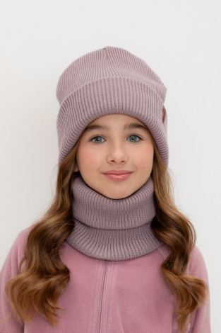 Комплект вязаный для девочки, артикул: КВ 22016/ш, цвет: розовый